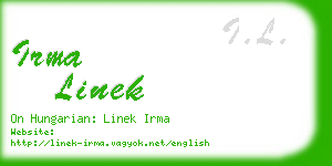 irma linek business card